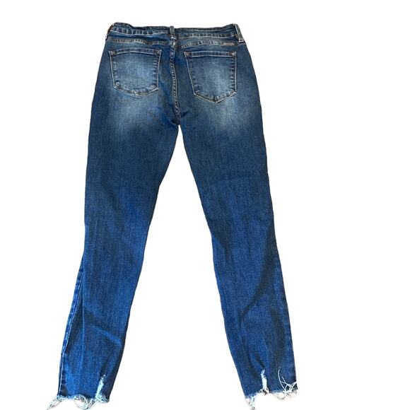 Kancan Cora Mid Rise Super Skinny Jeans Distressed Dark Wash Size 11/29 - Picture 3 of 11